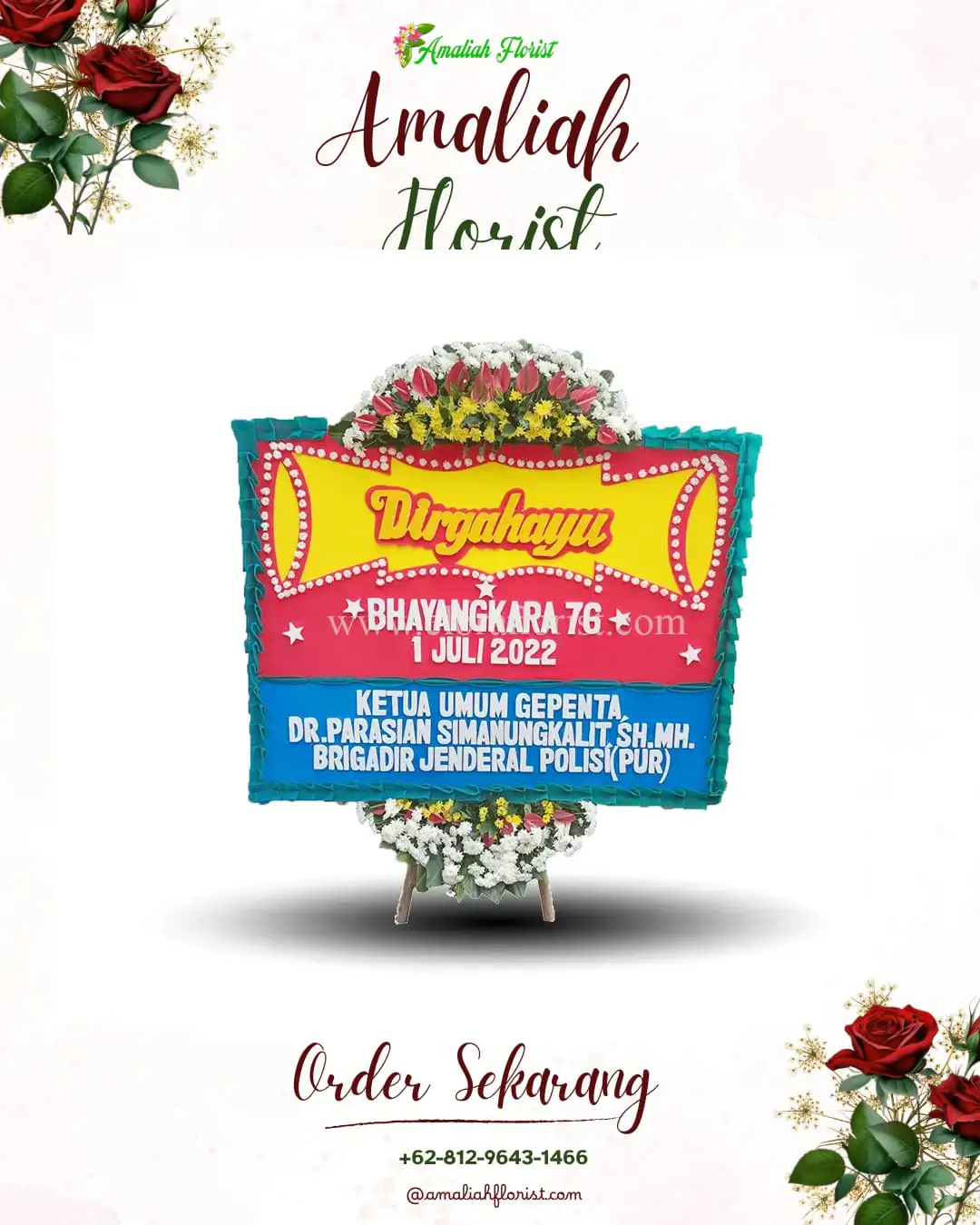 Papan Bunga HUT Ulang Tahun Bermani Ulu Raya